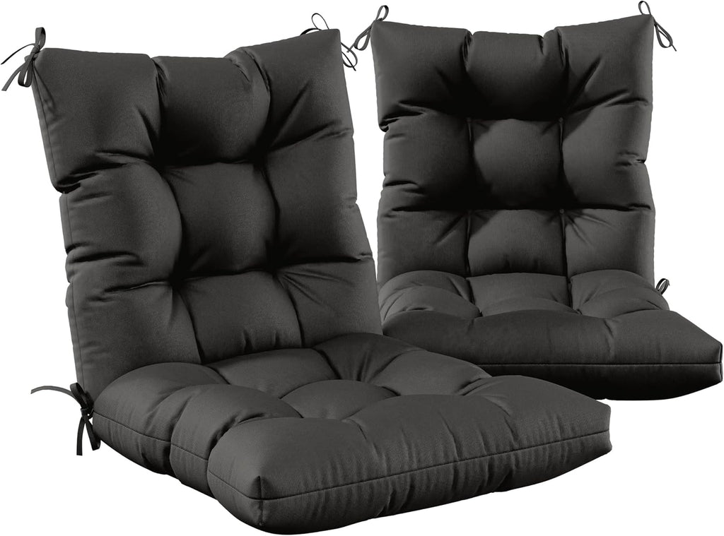 Patio Seat&Back Chair Cushions for Outdoor Furniture，Comfortable Cushions for Rocking/Dining/Lawn Chair-Set of 2