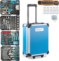 Arcwares 799pcs Aluminum Trolley Case Tool Set Silver, House Repair Kit Set, Household Hand Tool Set, with Tool Belt