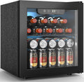 Electactic Wine Fridge Freestanding Counter-top 12 Bottles, 50 Cans Wine Cellar Drink Cooler for Soda, Canned Beer, Adjustable Digital Temperature Control for Home Dorm Office, Black
