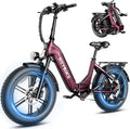 Heybike Ranger Foldable Electric Bike for Adults, 1200W/1800W Peak Motor, 28/32MPH E Bike, 55/90 Miles Range, 20'x4.0' Fat Tire Ebike with Removable Battery, Hydraulic Brakes for Snow, Beach,Commuting