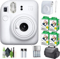 FUJIFILM INSTAX MINI 12 Instant Camera Clay White Bundle with Instant Film 80 Photo Sheets with Camera Case and Accessories Ideal Gift for Kids, Teenage Girl & Adults