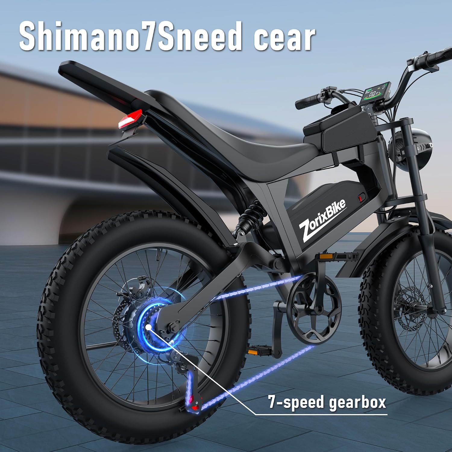 Electric Bike for Adults,48V 20AH - Peak Power 1500/3000W Brushless Motor Electric Bicycle - Max Speed 31-35MPH - Max 80 Miles Range - 20' x 4.0' Fat Tire Dirt E-Bike,7-Speed