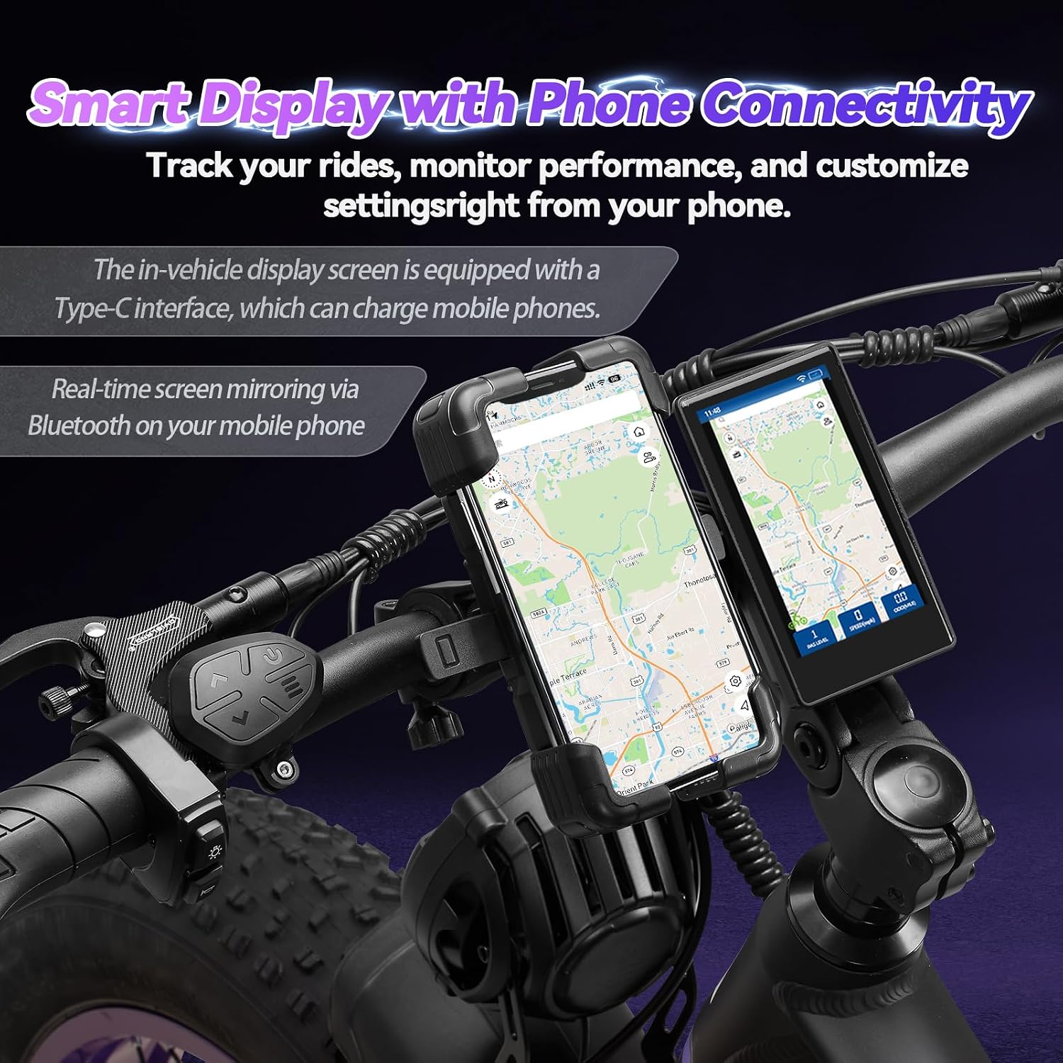 MENORX Dual Motor Electric Bike,26'x4'Fat Tire Electric Bike,Up to 5000W/7000W Peak, 60V/25Ah & 52V/23Ah Lithium Battery,Up to 45/50MPH &105 Miles Range E Bike