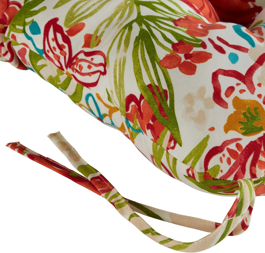 Greendale Home Fashions Outdoor 42x21-inch Seat/Back Chair Cushion (Set of 2), Garden Floral