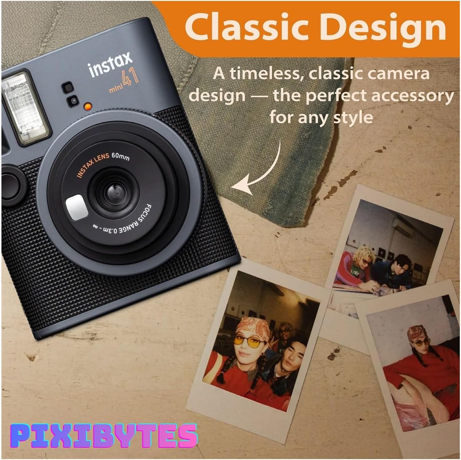 Fujifilm Instax Mini 41 Instant Film Camera... (Camera + 2 Twin Pick)