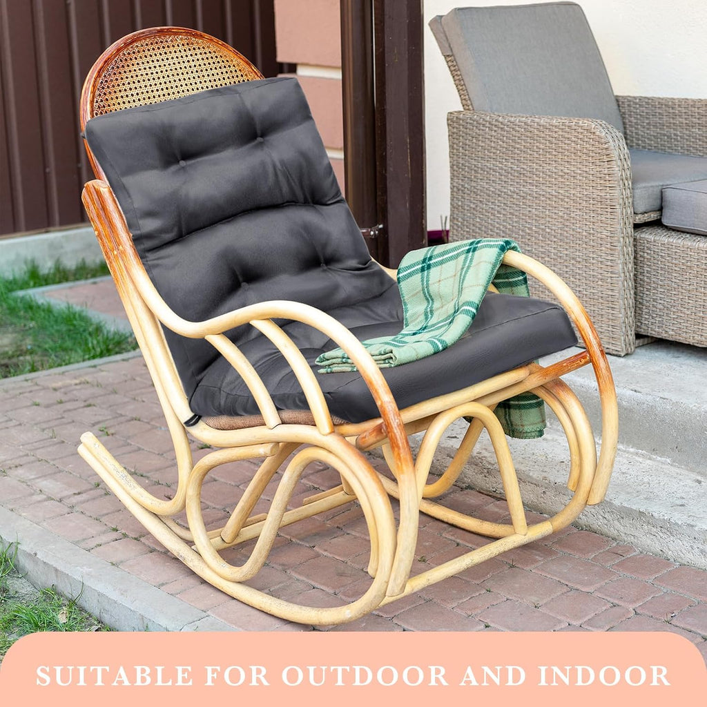 Hoteam 6 Set Patio Chair Cushions Outdoor 20 x 40 Inch High Chair Patio Cushion for Outdoor Furniture Waterproof Seat Rocking Indoor Thickened Pad(Solid Color Style,Gray)