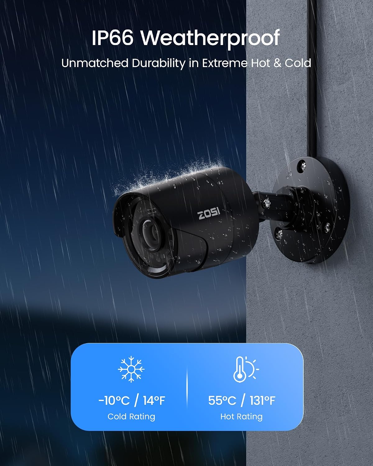 ZOSI H.265+ 3K 5MP Lite AI Home Security Camera System with Human Vehicle Detection, 8 CH CCTV DVR and 4 x 1080p Bullet Camera Outdoor Indoor, 80ft Night Vision, Remote Access, Motion Alerts (No HDD)