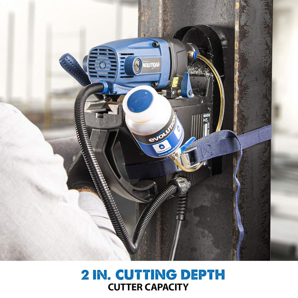Evolution Heavy Duty 1-1/8 inch Industrial Magnetic Drill with Carry Case - S28MAG