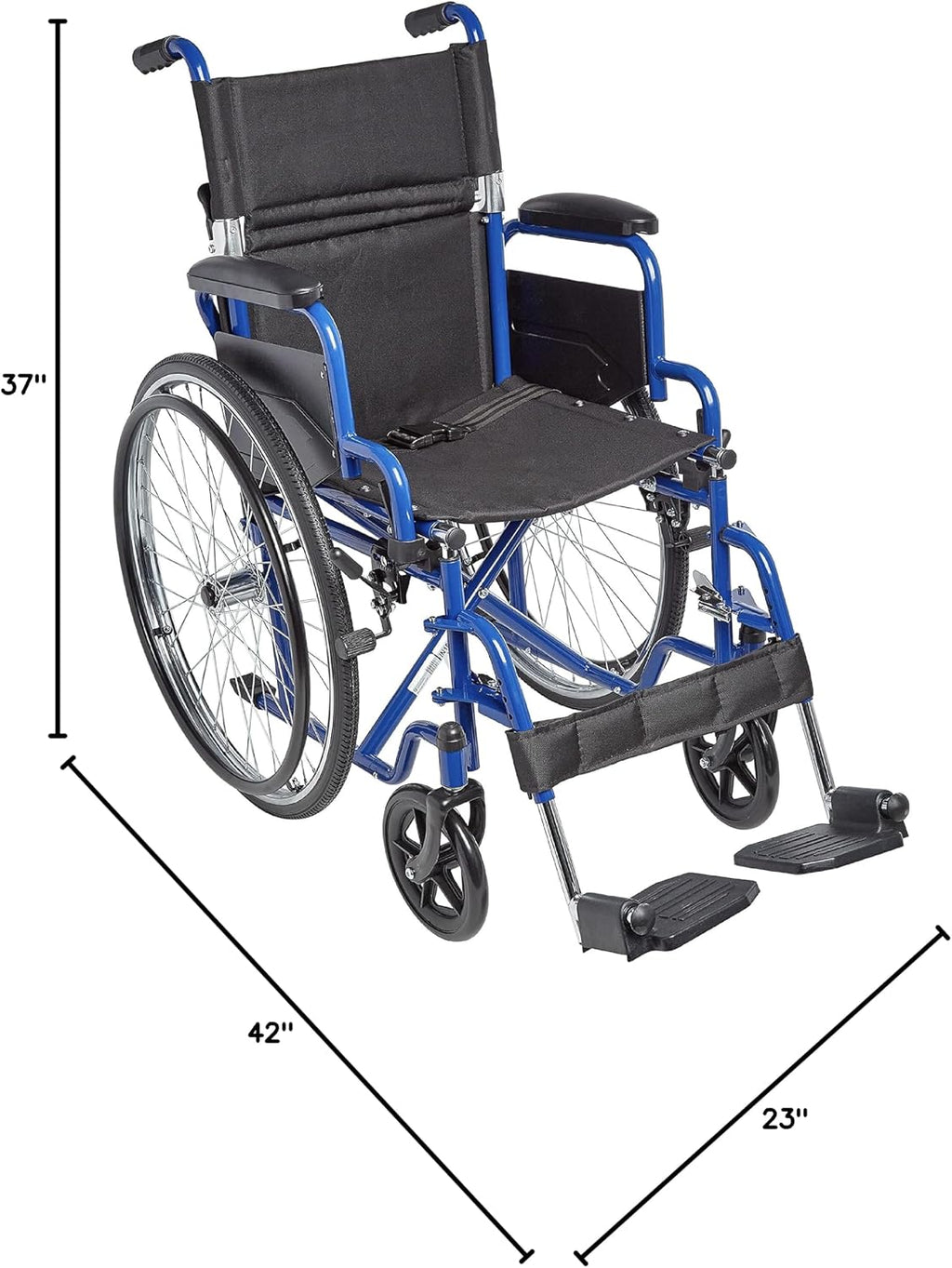 Ziggo 16' Seat Width Pediatric Wheelchair for Kids & Children, Lightweight, Manual Folding Wheelchair w/Safety Belt, Swing-Away Foot Support w/Straps, Desk Length Arm Rests