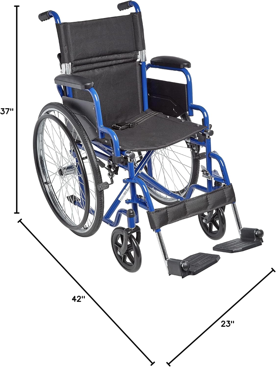 Ziggo 16' Seat Width Pediatric Wheelchair for Kids & Children, Lightweight, Manual Folding Wheelchair w/Safety Belt, Swing-Away Foot Support w/Straps, Desk Length Arm Rests