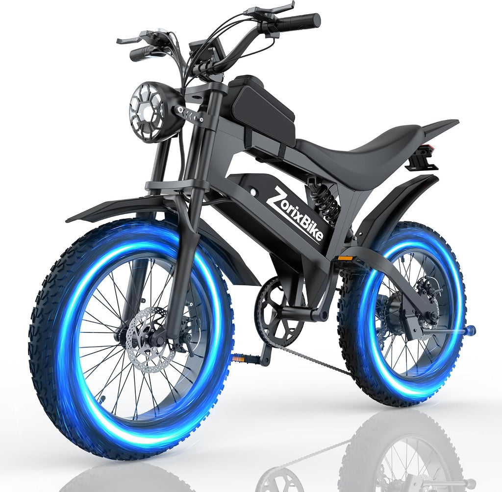Electric Bike for Adults,48V 20AH - Peak Power 1500/3000W Brushless Motor Electric Bicycle - Max Speed 31-35MPH - Max 80 Miles Range - 20' x 4.0' Fat Tire Dirt E-Bike,7-Speed