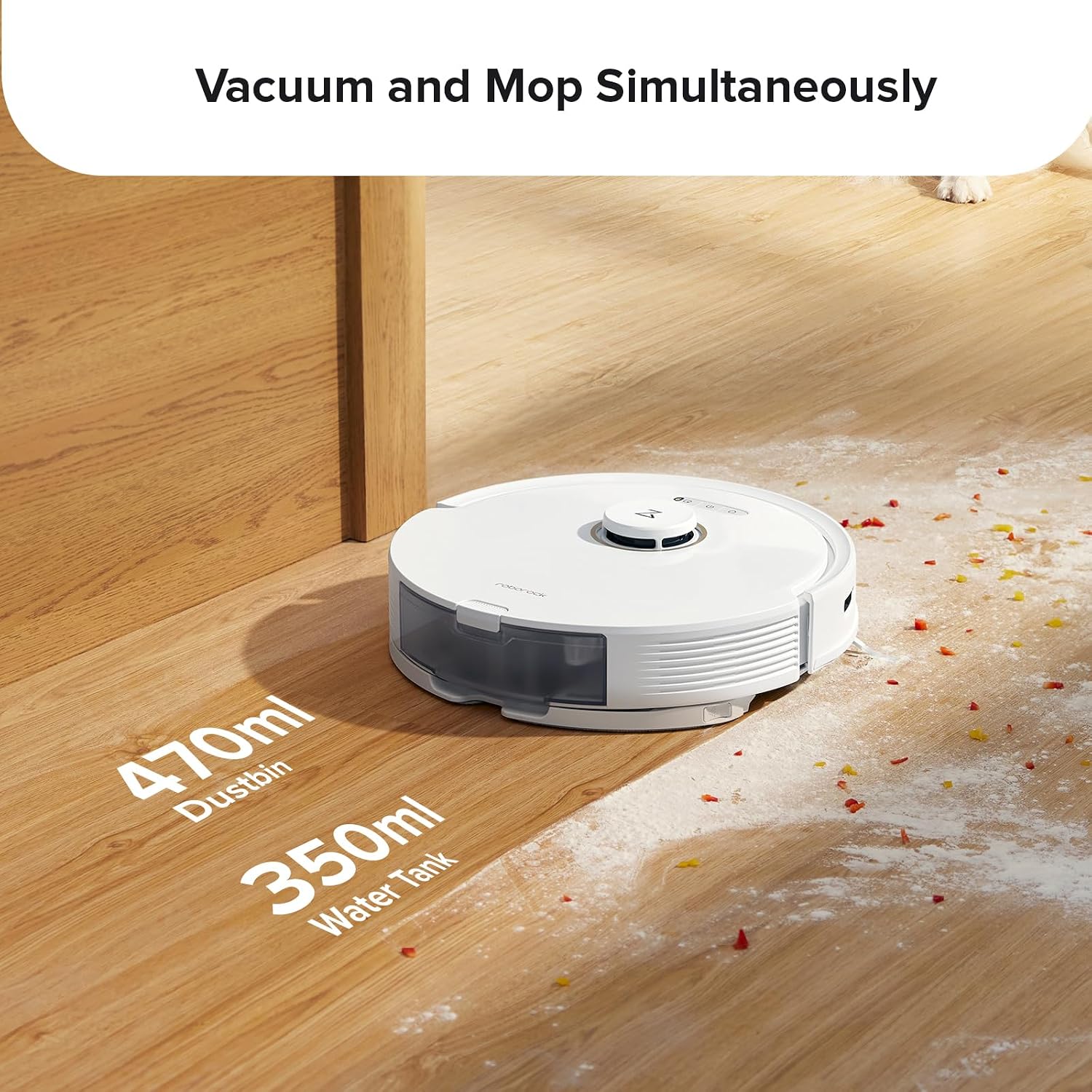 roborock Q8 Max Robot Vacuum and Mop Cleaner, DuoRoller Brush, 5500Pa Strong Suction, Lidar Navigation, Obstacle Avoidance, White (Renewed)