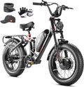 eAhora Luna 2/Terra 2/Luna/Terra Electric Bike for Adults 3000W/1500W Motor 33/31MPH 48V 20/15AH 80+Miles Long Range Ebike, 20'4.0 Fat Tire Full Suspension Dual Hydraulic Disc Brakes Electric Bicycle