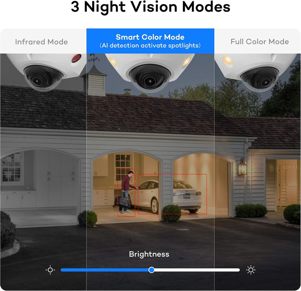ONWOTE 12MP NVR 16 Channel Security Camera System, 8X 4K 8MP Vandal Proof Audio PoE IP Cameras, Smart Color Night, 16CH Commercial NVR 4TB, 8X Cables (Total 480ft), Wired Outdoor CCTV for Businesses