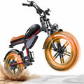 QNUT Electric Bike for Adults - 1500W Peak Motor 28MPH Speed, 48V 18Ah Battery, 60-90 Miles Range, 7-Speed Transmission, 20'x4.0' Retro Motorcycle Design for City & Trail Riding