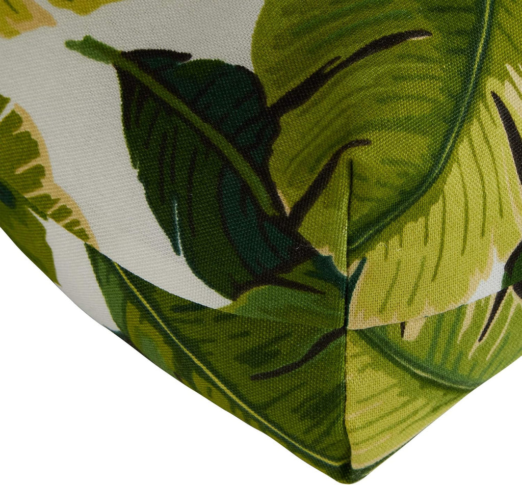 Greendale Home Fashions Outdoor 42x21-inch Seat/Back Chair Cushion (Set of 2), Tropical White