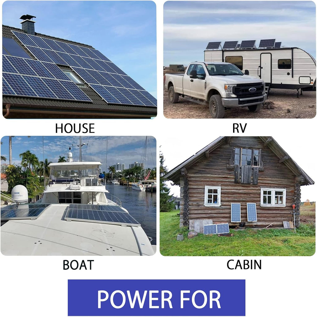 450 Watt 12Volt Solar Panel Kit 3X150W Monocrystalline Module 40A Charge Controller for RV, Boats, Trailer, Camper,Off-Grid System(450W Solar kit)