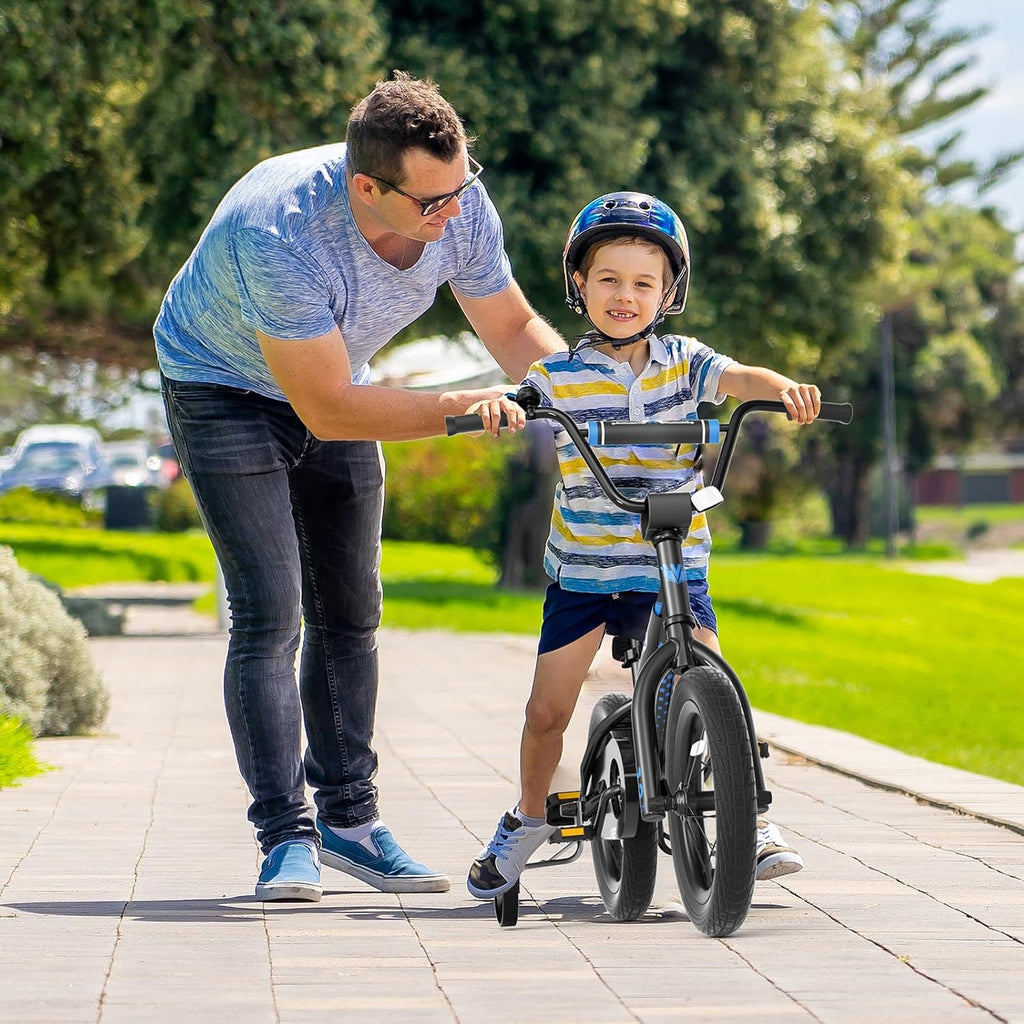 Glaf 12 14 16 Inch Kids Bike with Training Wheels for Boys and Girls Ages 3+ Years Old Bike Bicycle with Water Bottle Holder,Bell, Lightweight