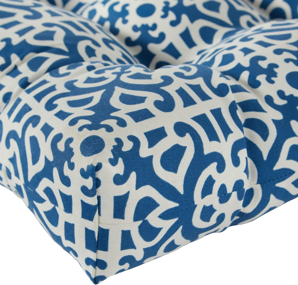 Greendale Home Fashions Outdoor 42x21-inch Seat/Back Chair Cushion (Set of 2), Azure