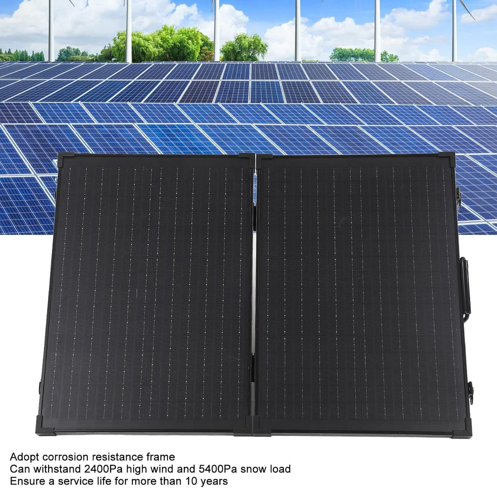 IP65 High Efficiency Foldable Solar Panel Portable Foldable Solar Generator Charger with Stand for Power Station (100W)