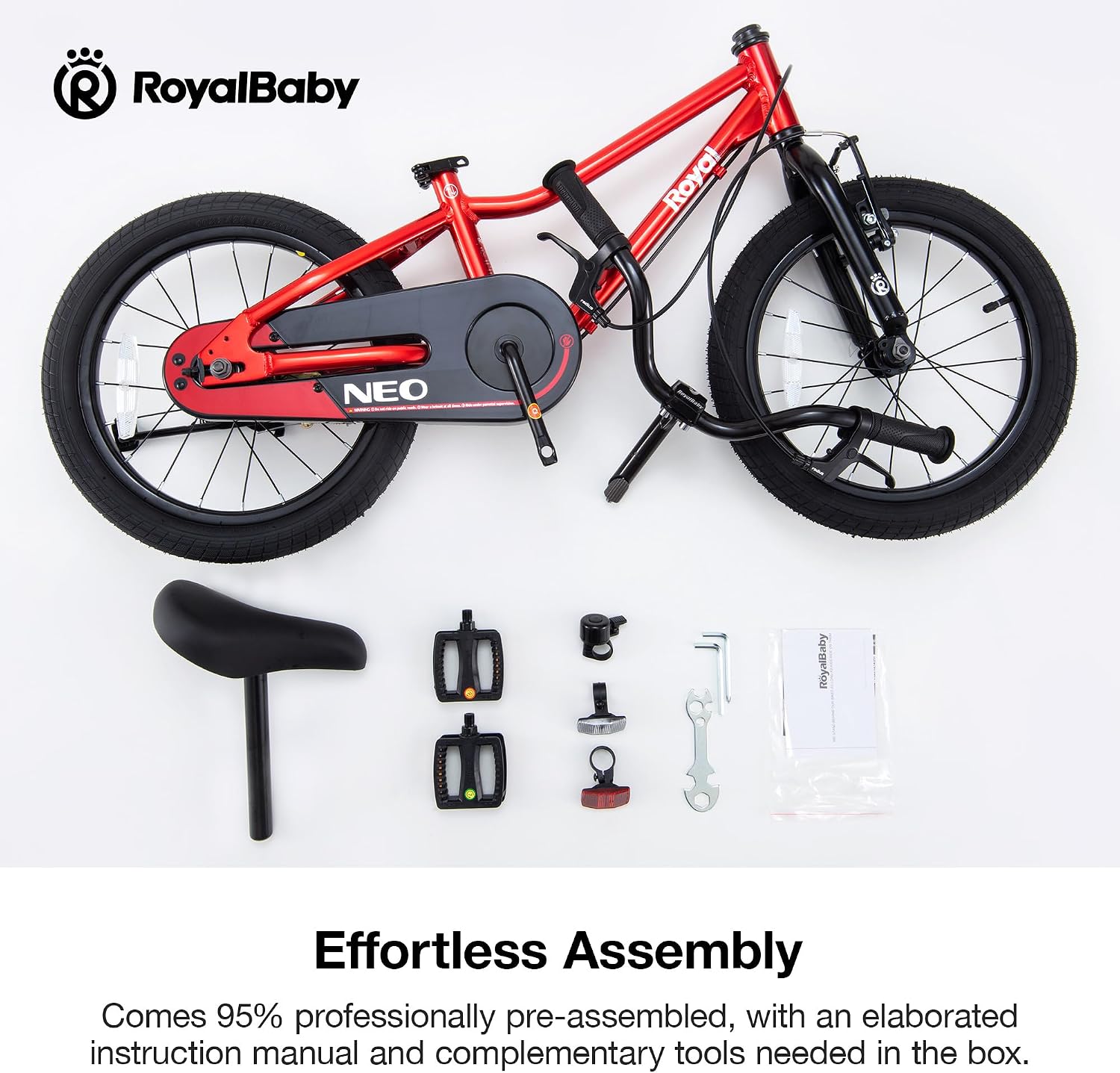 RoyalBaby Kids Bike, Lightweight Aluminum 16 18 Inch Wheel Bicycle Boys Girls Ages 4-9 Years, Multiple Colors