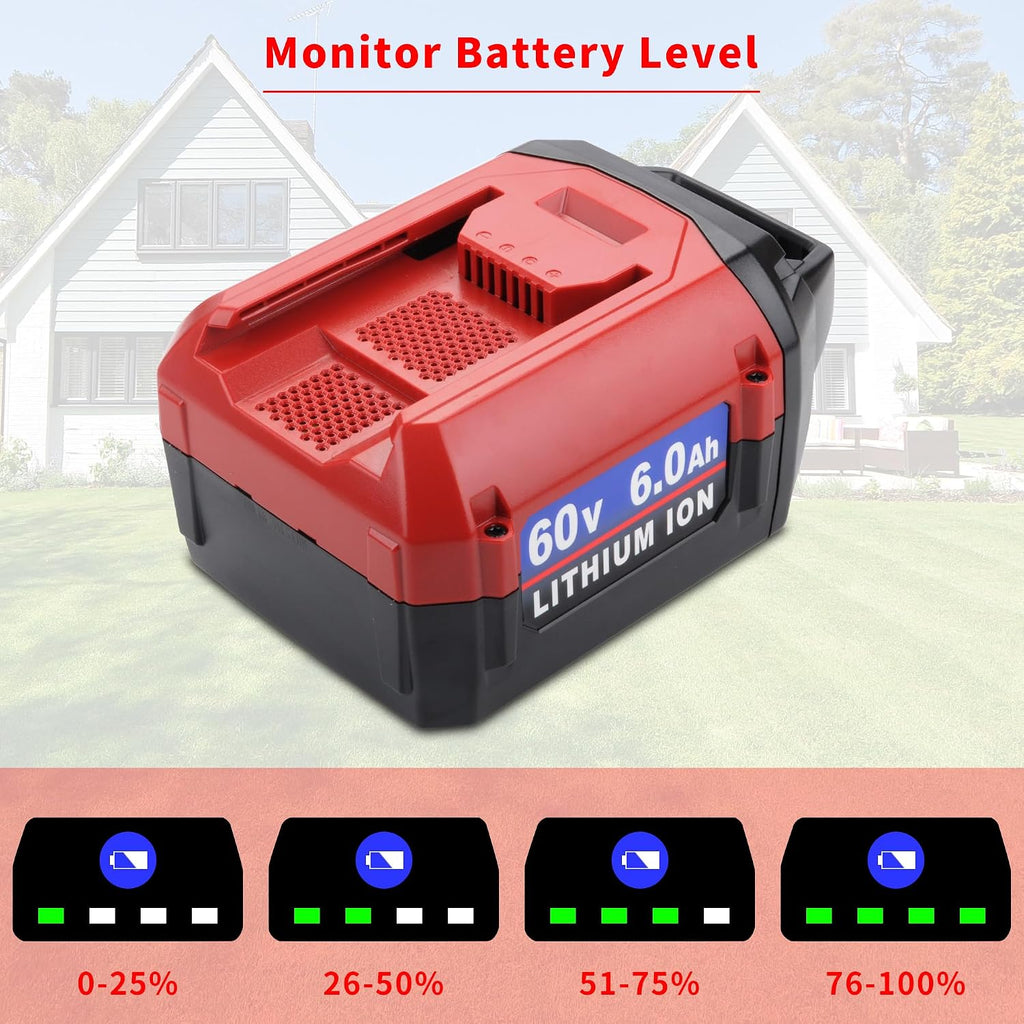 60V 6.0Ah L108H Replacement Battery for Toro 60V Battery 88620 88625 88640 88660 88675 L108 L135 L216 L324 L405, Compatible with Toro Flex Force 60Volt Power System Tools & Chargers 88602 88605 88610
