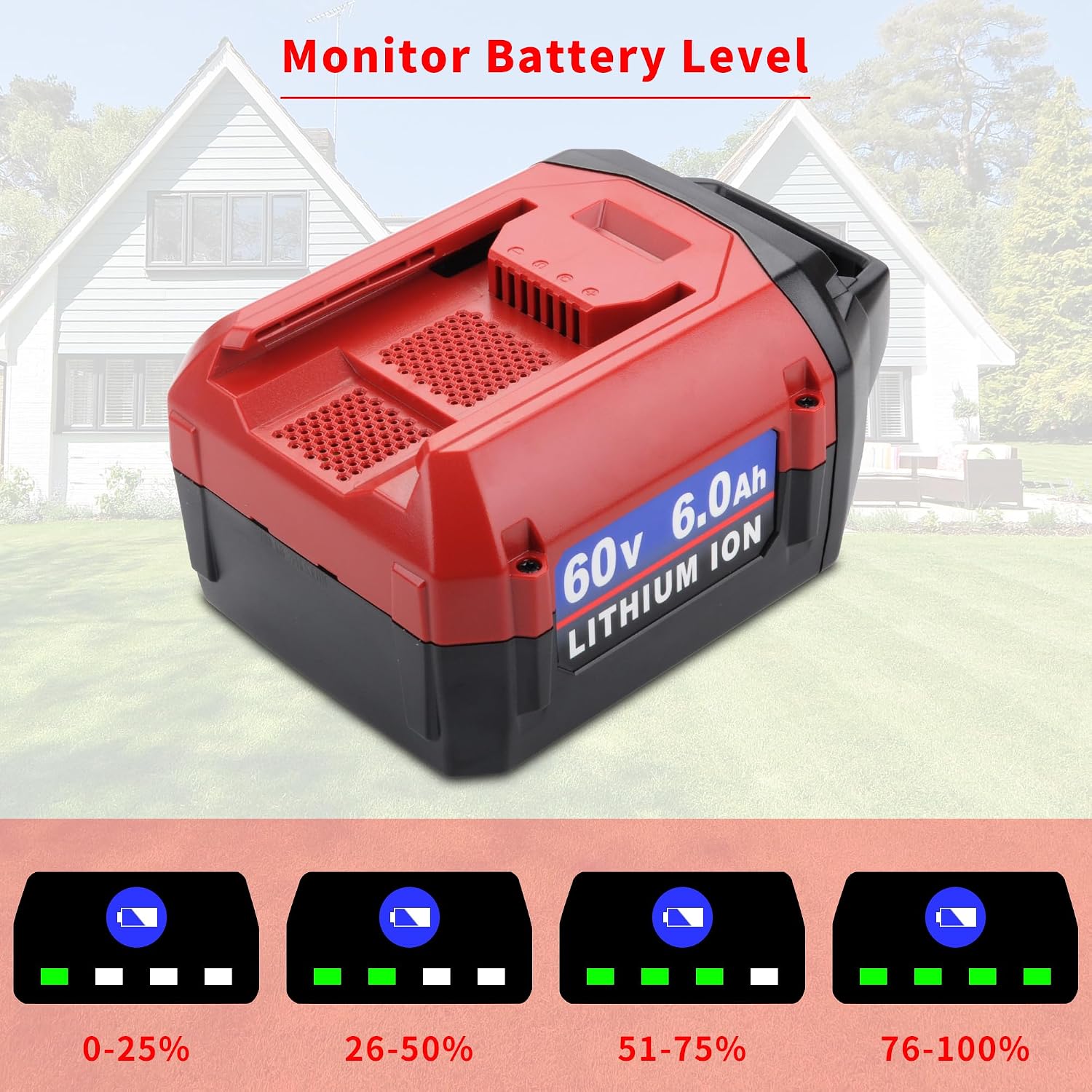 60V 6.0Ah L108H Replacement Battery for Toro 60V Battery 88620 88625 88640 88660 88675 L108 L135 L216 L324 L405, Compatible with Toro Flex Force 60Volt Power System Tools & Chargers 88602 88605 88610