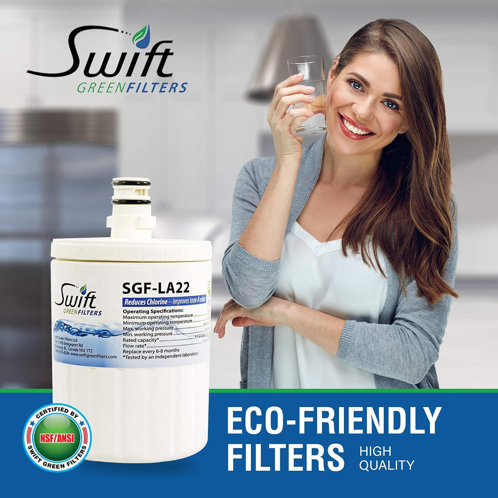 Swift Green Filters SGF-LA22 (6 Pack) LT500P, 5231JA2002-A, 5231JA2002, 5231JA2002A-S LG Replacement Water Filter