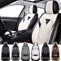 Car Seat Covers for Subaru Crosstrek 2016-2026, Waterproof Nappa Leather Front Seat Cover, Anti-Slip and Comfortable Automotive Seat Protector&Accessories(Black White)