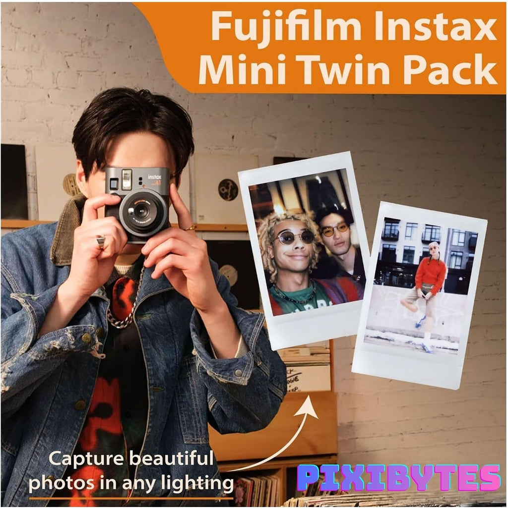 Fujifilm Instax Mini 41 Instant Film Camera... (Camera + 2 Twin Pick)