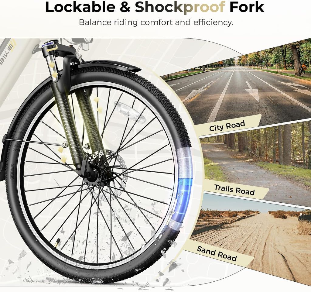 Heybike Cityscape 2.0 Electric Bike for Adults with Peak 1200W Motor, 468Wh Removable Battery, 50Miles 26' Electric Commuter Bike, 7-Speed,UL Certified