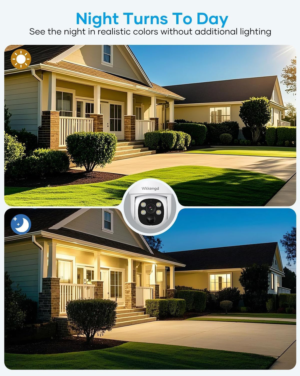 Solar Security Wireless Camera System with 10' Monitor, 2K F1.0 Super Aperture PTZ Battery Powered Cameras for Home Security, Pre-Installed 1TB HDD, Aurora Lux True Full Color Night Vison