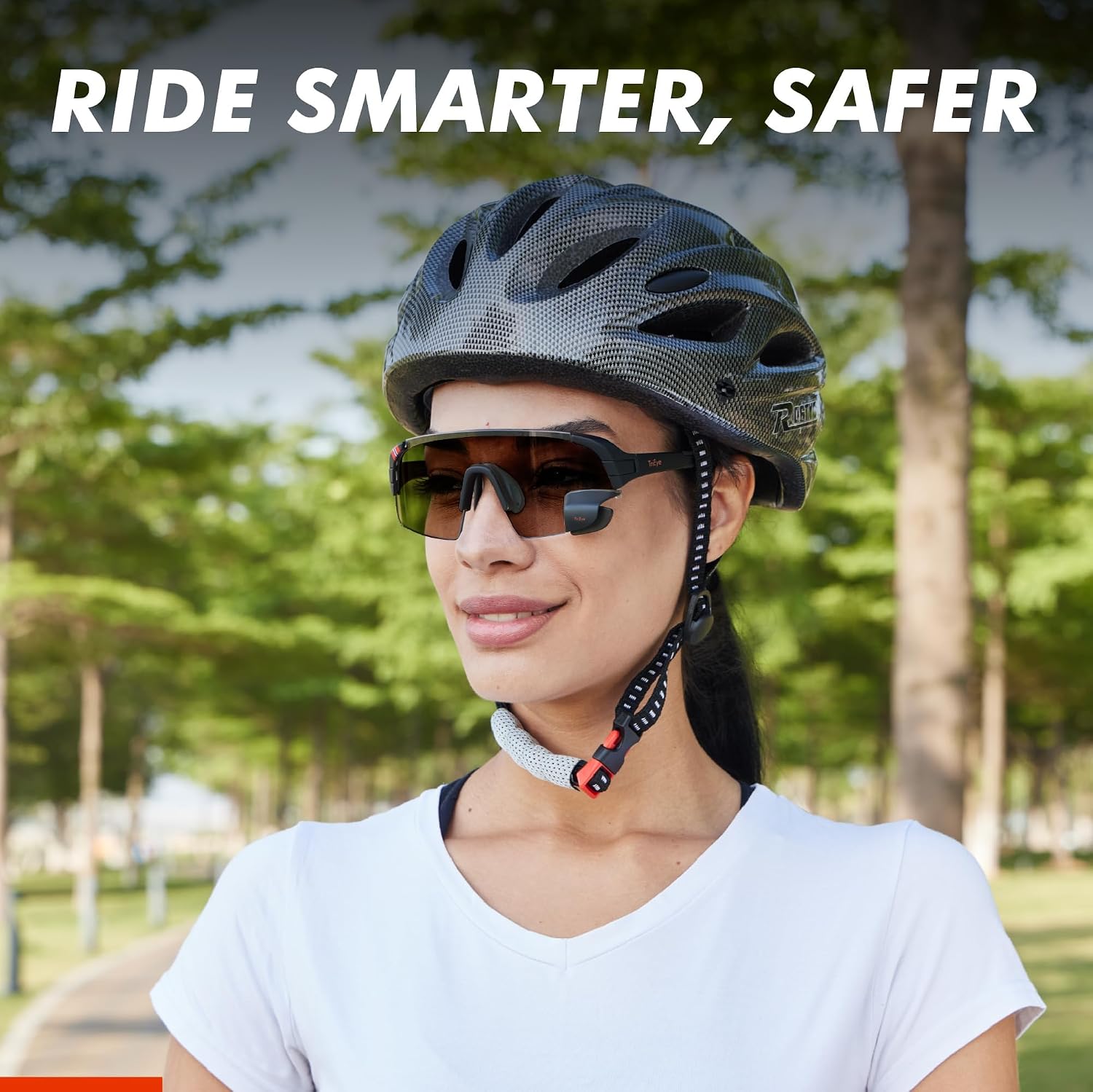 TriEye Cycling Glasses with Rear-view Mirror - Sports Sunglasses for Men & Women - UV-400 Protection