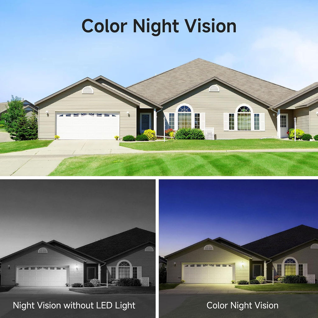 Noorio 2K Solar Security Camera Wireless Outdoor, 360° Pan/Tilt Camera with Dual-Band WiFi 2.4/5G, Fixed Solar Panel, AI Human Detection, Color Night Vision, 4MP, IP65 Weatherproof, 2-Way Audio 2 Pack