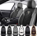 Car Seat Covers for Honda Accord 2000-2026, Waterproof Nappa Leather Front Seat Cover, Anti-Slip and Comfortable Automotive Seat Protector&Accessories(Gray Black)