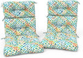 Outdoor High Back Patio Chair Cushions, Tufted Rocking Chair Cushions, Adirondack Cushions for Garden Porch Home Office Chairs Use, 44' x 22' x 4', 2 Pack,Acapa Opal Geometric