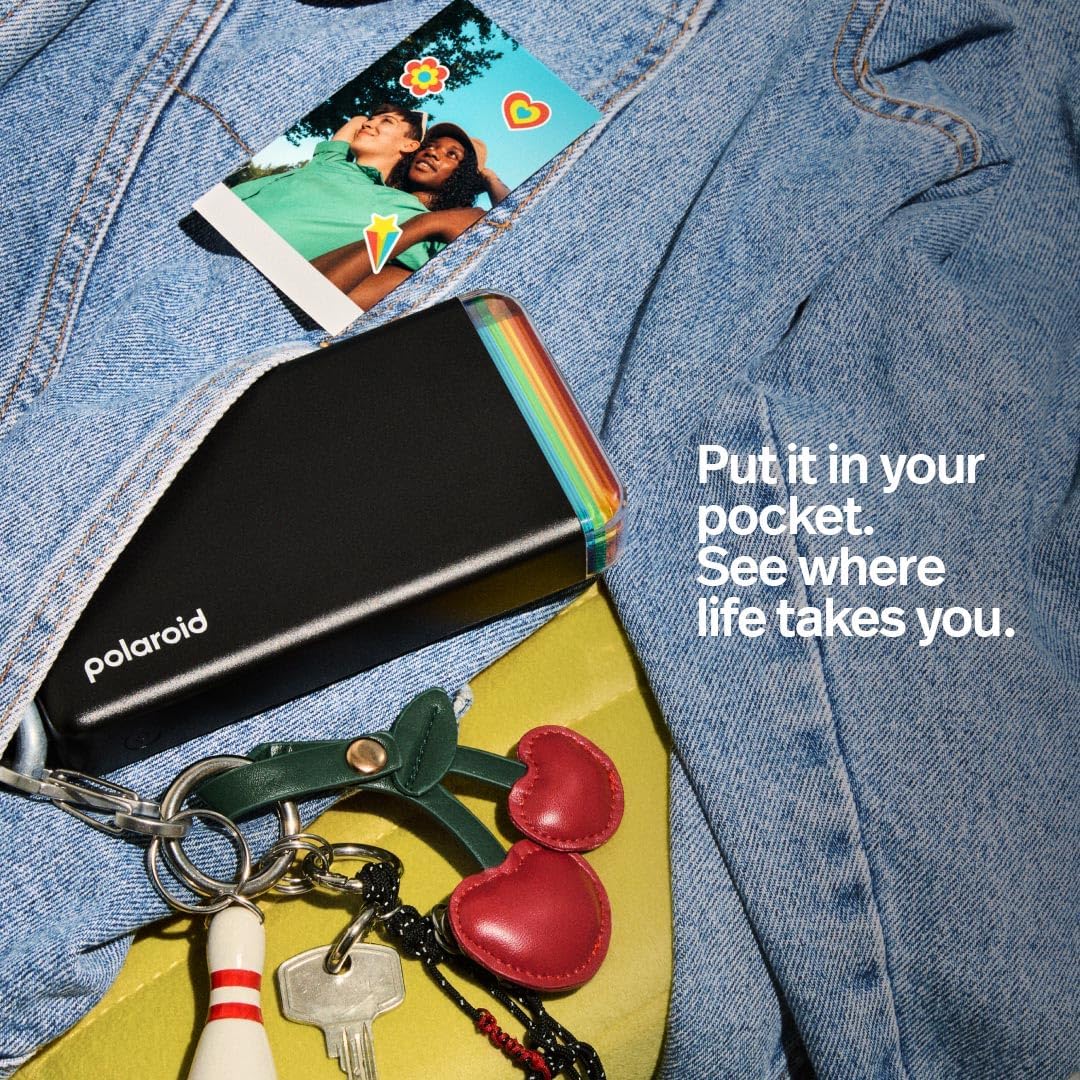 Polaroid Hi-Print + Paper Bundle - 2nd Generation Bluetooth Connected 2x3 Pocket Photo Dye-Sub Printer - White Printer + 40 Photos (6438)