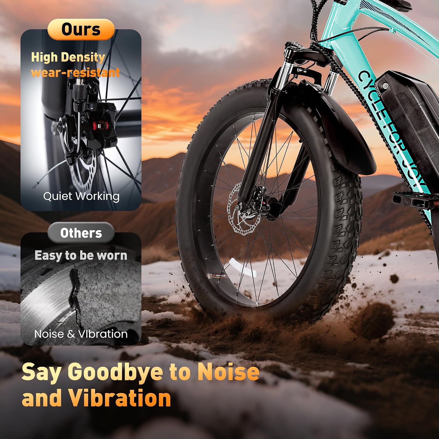 Electric Bike for Adults 70Miles 28 MPH,1500W Peak Brushless Motor, 48V 10.4Ah Removable Battery Ebike,Shimano 7 Speed / 26' Fat Tire/Dual Disc Electric Mountain Bikes(TUV & UL2849)