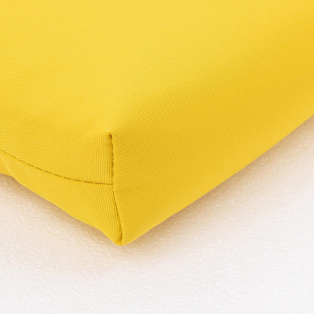 QILLOWAY High Back Outdoor Dining Chair Cushions Set of 4, Weather Resistant Foam Patio Chair Cushions,Yellow