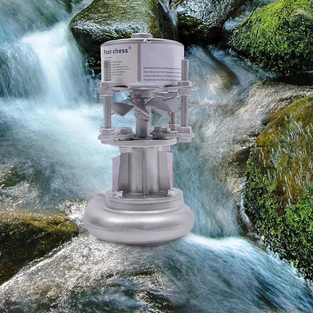 Micro Hydroelectric Generator, 500W 220V Portable Water Turbine Generator, Eco-Friendly Hydro Power System For Home Use, Lighting & Monitoring(110V)