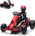 Go Kart, Big Kids Electric Karts, 24v 2 x 300w 8MPH Support for Smooth Slew Drift with Slow Start and Seat Belt for Double Protection, with Musical Horns, Maximum Load 180Lbs, for Kids 8-11 Year