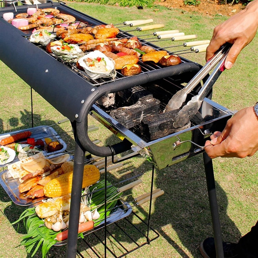 Portable Charcoal Grill Outdoor Portable Charcoal Grills Foldable Barbecue Grill for Camping Patio Backyard BBQ Grill for Outdoor