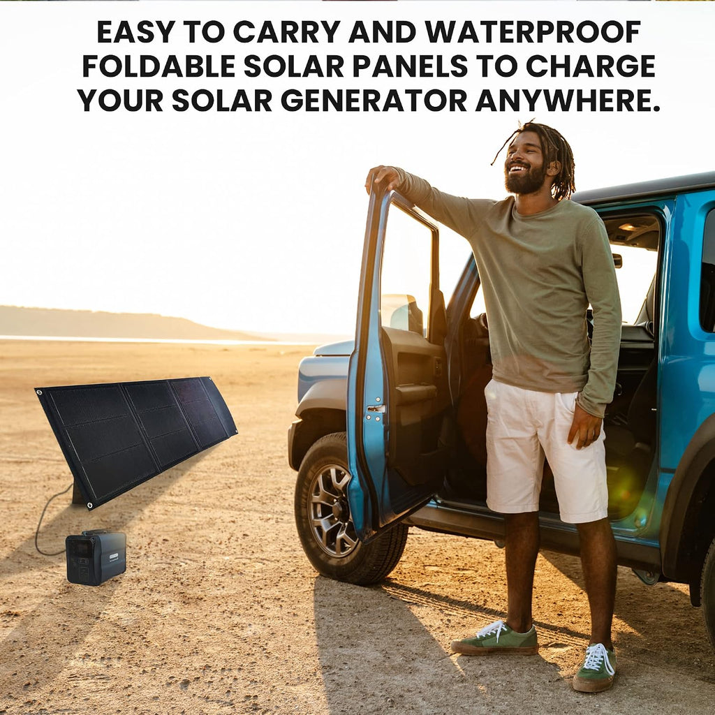 SR Portables Solar Panel with Adjustable Kickstand, MC4 Connector, Compatible with SR Portables Solar Generator Minotaur, for Camping, Hiking, Blackouts, and More (100, Watts)