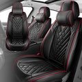 Fit for Honda Odyssey 2000-2026 Seat Covers, Fashion Sport Seat Cover with Waterproof Leather, Airbag Safe Design Seat Protector (5 Full Seat Luxury, Black Red)