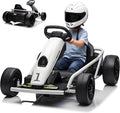 Go Kart, Big Kids Electric Karts, 24v 2 x 300w 8MPH Support for Smooth Slew Drift with Slow Start and Seat Belt for Double Protection, with Musical Horns, Maximum Load 180Lbs, for Kids 8-11 Year
