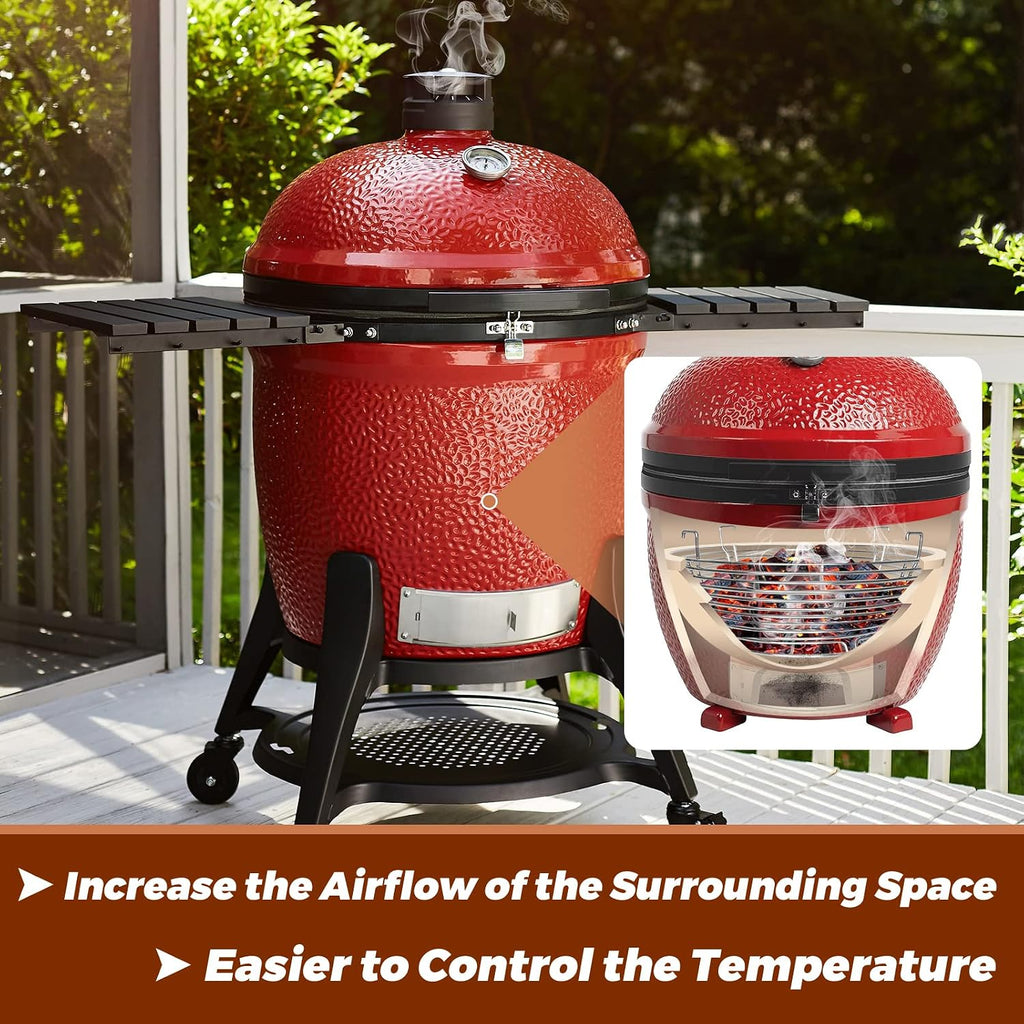 Lump Charcoal Fire Basket Fits for Kamado Joe Big Joe Accessories,stainless Steel Charcoal Ash Basket with Divider Grill Parts for Big Joe