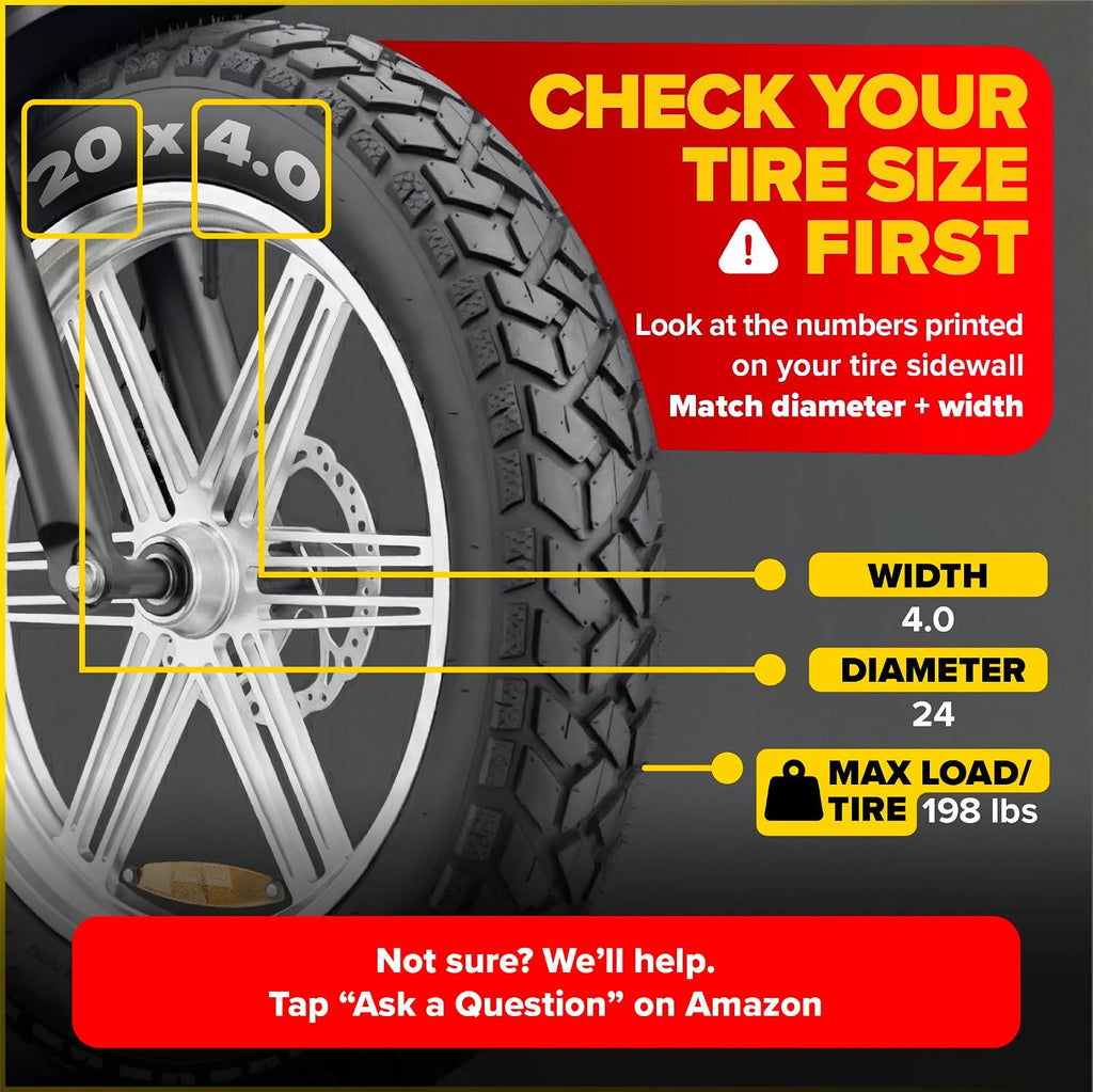 ULTRAVERSE 20x4 E-Bike Fat Tire - Robust, High-Performance 20inch Fat Tyre for MTB and Ebikes, Durable All-Terrain Directional Tread, Superior Density for Street & Trail Adventures-2 Unit