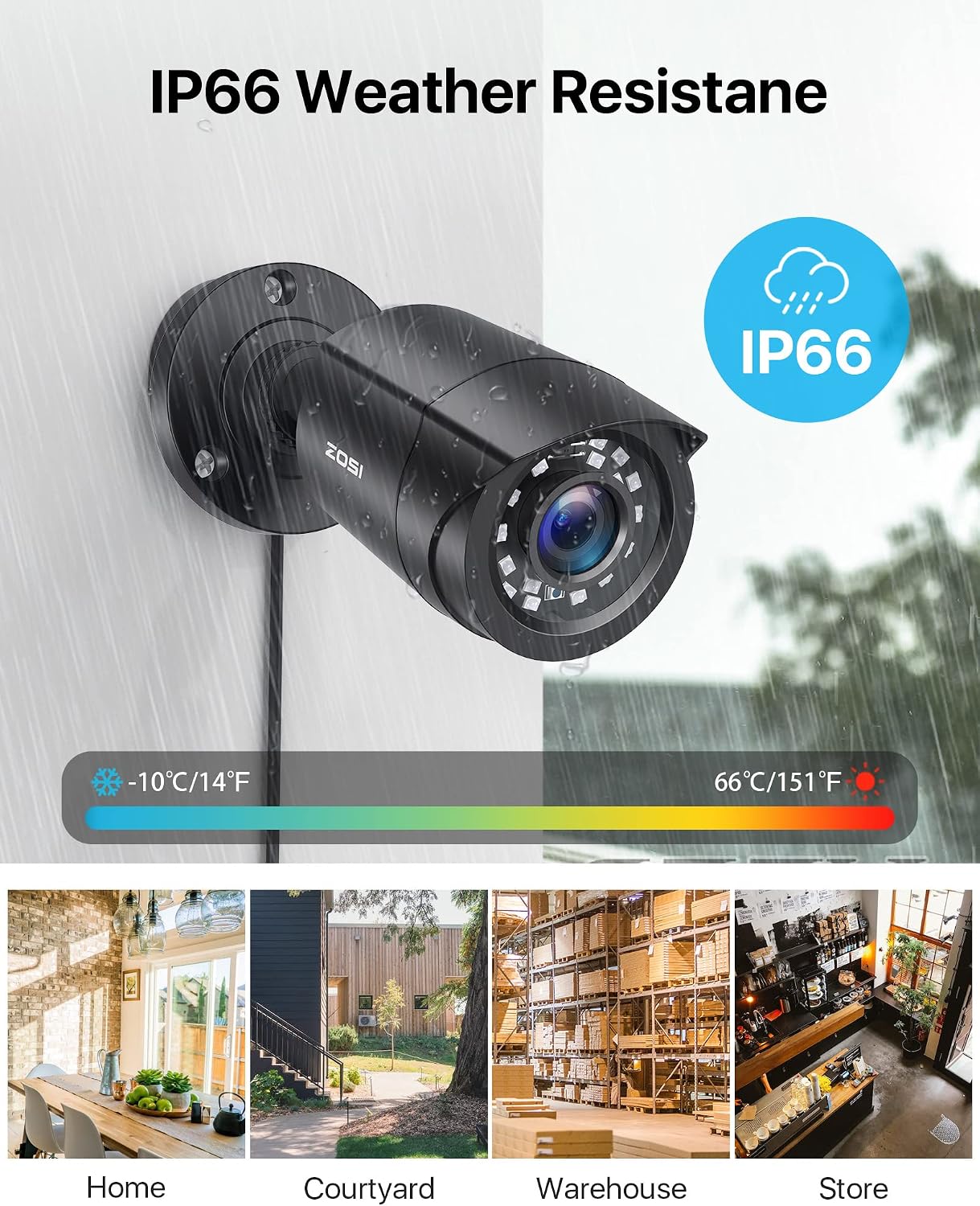 ZOSI 8CH Outdoor CCTV Camera System with AI Human Vehicle Detection, 5MP Lite H.265+ DVR Recorder with 1TB Hard Drive and 4pcs 1080P Weatherproof Security Cameras, Night Vision, Remote Access, 15fps