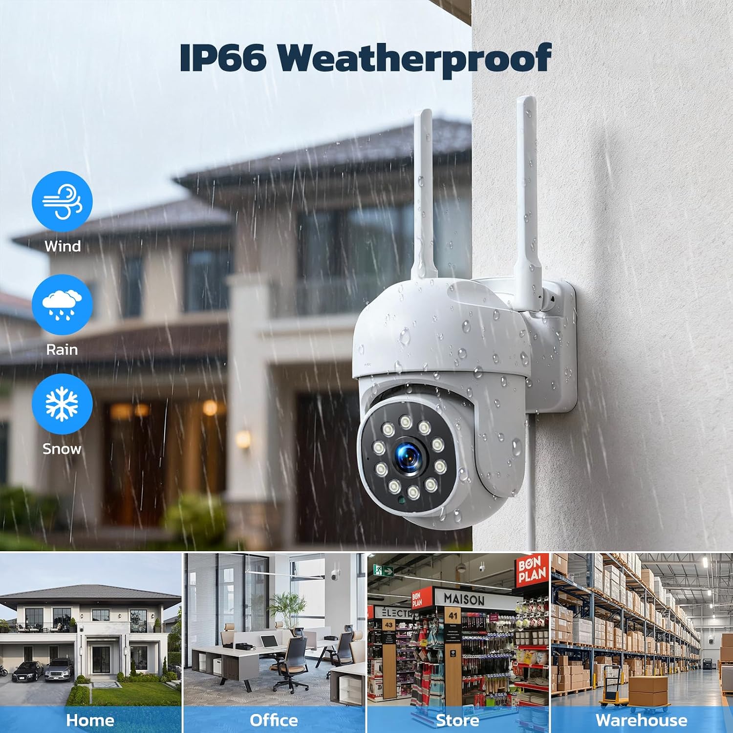 CAMCAMP Wireless Security Camera System,Color Night Vision Wireless Security Camera Outdoor with Auto Tracking,Up to 10CH,360° PTZ,2-Way Audio,2.4/5GHz WiFi, for Home & Business Surveillance Kits