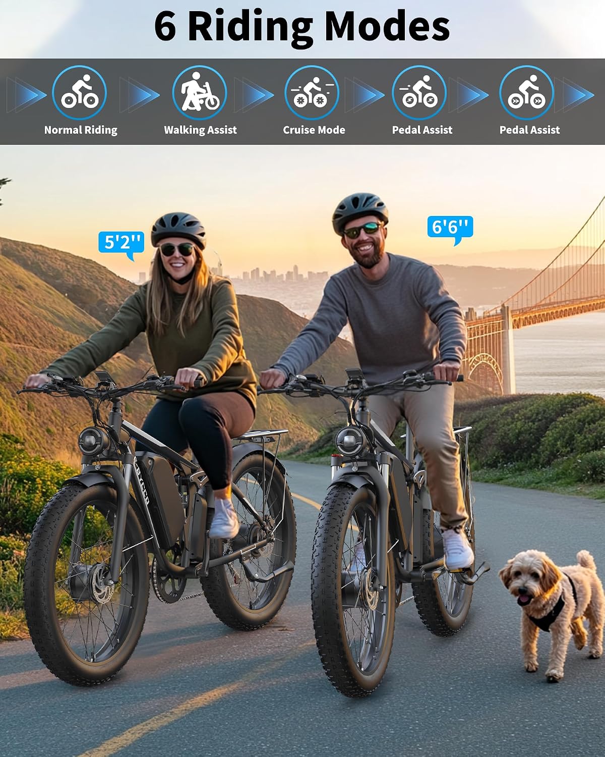 E·Bycco 6000W Peak Dual Motor Electric Bike for Adults, 52V 32AH Battery, Max 45MPH & 100Miles, Full Suspension, Hydraulic Brake, Fat Tire E-Bikes for Men Women